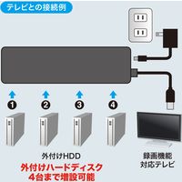 サンワサプライ HDD接続対応・面ファスナー付4ポートUSB2.0ハブ(ブラック) USB-HTV410BKN2 1個