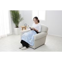 西川 スヌーピー ひざ掛け ひんやり シングル ブルー 208305037 1枚（直送品）