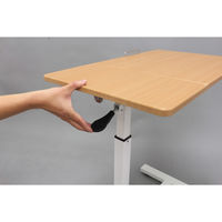 オスマック 角度が調整できるエアシリンダーリフトテーブル デスク ナチュラル SCY-3650RN 1台（直送品）