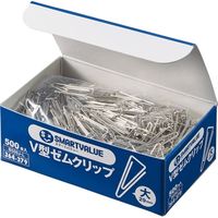 ジョインテックス V型ゼムクリップシルバー大500個入B500J-L　20箱（直送品）