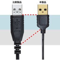 サンワサプライ 極細ミニUSBケーブル(ミニBタイプ・ブラック・0.5m) KU-SLAMB505BKK 1本