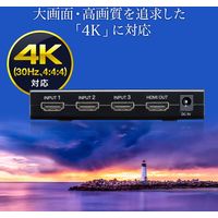 サンワサプライ 3入力1出力HDMI切替器(4K/30Hz対応・リモコン付き) SW-UHD31RN 1個