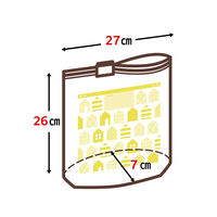 ジャパックス 底マチ付スライダーバッグL SLG03 4521684312631 1セット(7枚×24箱)