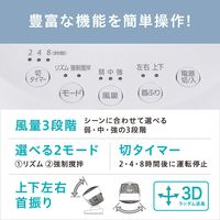アイリスオーヤマ サーキュレーター 16畳 上下左右自動首振り ACモーター ホワイト PCF-BC15T-W １台