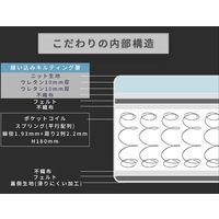 三栄コーポレーション 圧縮梱包ポケットコイルマットレス厚さ21CMエッジサポート付きシングル A1-SUPSM_AS 1個（直送品）