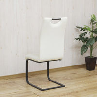 【軒先渡し】後藤家具物産 片持ち式 ハイバック ダイニングチェア アイボリー DC-ML-IV 1セット(2脚入)（直送品）