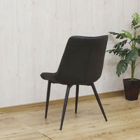 【軒先渡し】後藤家具物産 シンプルダイニングチェアー ブラック DC-RTY-BK 1セット(2脚入)（直送品）