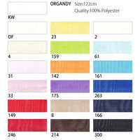 コスモテキスタイル ポリエステルオーガンジー生地 巾122cm×5m切売カット ピンク DD391-33-5M（直送品）