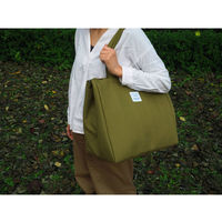 オカトー 保冷バッグ 大容量 ファスナー スクエアバッグ BIGBEE オリーブグリーン 351965 1個（直送品）