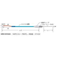 スリーハイ 温度センサー【熱電対K】シースタイプ(クラス2 シリコン被覆2.0m)SUSシースφ3.2:100mm TH-8174 1本（直送品）