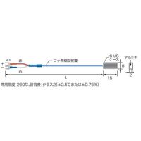 スリーハイ 温度センサー【熱電対K】スティックタイプ(クラス2 フッ素樹脂被覆) TH-8282 1本 64-3426-29（直送品）