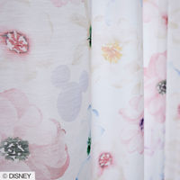 スミノエ DISNEY セミオーダー レースカーテン ミッキー アロマ 1500×1190mm ローズ １セット(2枚入)（直送品）