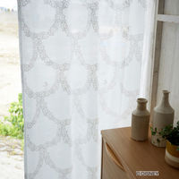 スミノエ DISNEY セミオーダー レースカーテン ミッキー フラワーリース 2000×1890mm ホワイト １セット(2枚入)（直送品）