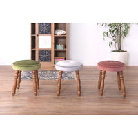 ROOM ESSENCE ビューグ スツール ピンク BGL-250PK 1脚（直送品）