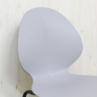 【軒先渡し】後藤家具物産 シンプルデザインルームチェアー グレー CC-RC-GY-4 1セット(4脚入)（直送品）