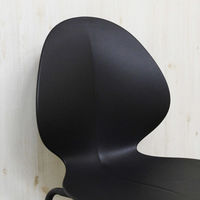 【軒先渡し】後藤家具物産 シンプルデザインルームチェアー ブラック CC-RC-BK-2 1セット(2脚入)（直送品）