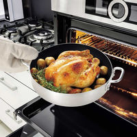 リバティーコーポレーション IH ガス火 オーブン 鍋 24cm LD-206 オーブンにも使える ブルーダイヤモンドコート（直送品）