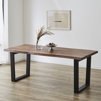 【軒先渡し】後藤家具物産 ダイニングテーブル 天然木 幅1800×奥行850×高さ710mm  ウォルナット VT-01-WN-180 1台（直送品）