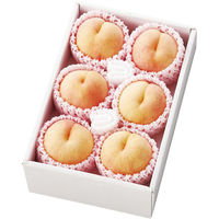 【お中元ギフト・のし付き】岡山の桃［6玉］　OKM50L　1個（直送品）