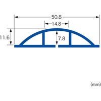 サンワサプライ ソフトケーブルカバー(グレー・幅50.8mm) CA-50N2 1個