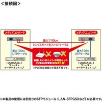 サンワサプライ 光メディアコンバータ LAN-PSC212RFN 1個（直送品）