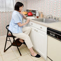 YAMAZEN チェア踏み台 WCS-2R(DBR)　1台（直送品）