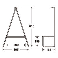 テラモト トイレコーナースタンド3 SU2422100 1台（直送品）