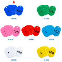 ササガワ 番号札 青 1~100 小 32-8795 1箱