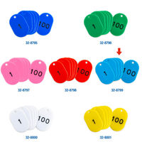 ササガワ 番号札 水色 1~100 小 32-8799 1箱