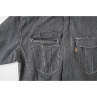 エスケー・プロダクト GE-587綿麻ストライプ長袖ツナギ　ブラックヒッコリー　SS 587-20-SS 1着（直送品）