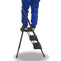 エスコ 0.69m/3段 踏台(スチール製/ワイド天板) EA903RD-3B 1台（直送品）