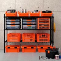 エスコ 1446x1444x1219mm/2台3段 車載ラック棚 EA957-401 1台（直送品）