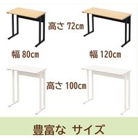 【軒先渡し】Y2K コンパクトデスク 幅800×奥行500×高さ720mm ホワイト×ブラック NWD-0850-WHBK 1台（直送品）