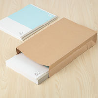 「現場のチカラ」 フラップなし宅配袋（紙製） 茶 特小サイズ 封かんシールなし  1セット（50枚：10枚入×5）  オリジナル