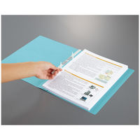 コクヨ フラットファイルNEOS（ネオス）　厚とじ A4タテ 25mmとじ 2穴　ターコイズブルー（青）  1冊　フ-NEW10B