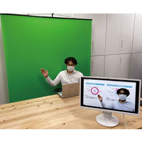 【組立設置込】内田洋行 クロマキースクリーン KFU-K800G 幅1780×高さ1810mm グリーン 71572160 1台（直送品）