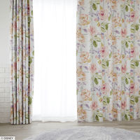 スミノエ DISNEY セミオーダー カーテン ミッキー ローズグリッド 1500×1950mm アイボリー １セット(2枚入)（直送品）