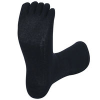 小野商事 5本指靴下 ロングソックス ブラック 1セット(3足組×5) AG279 1セット(15足)（直送品）