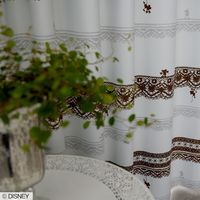 スミノエ DISNEY セミオーダー カーテン ミッキー トリムウェイ 2400×2400mm ブラウン １セット(2枚入)（直送品）