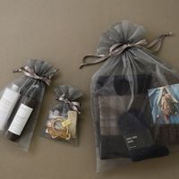 ヘッズ オーガンジーバッグ/グレー-M 50枚(10枚×5) OGG-BM