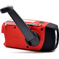 セーフラン安全用品 手回し充電ラジオライト IPX3防水 2000mAH内蔵電池 赤 J2471-RD 1台