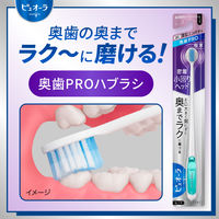 歯ブラシ ピュオーラ ハブラシ 奥歯PRO 薄型コンパクト ふつう 1セット（2本）花王