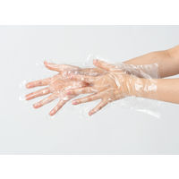 ポリエチレン手袋 1セット（300枚入×7箱） M 左右兼用 Bitoway 使い切り ・ 極うす手タイプ エンボス加工