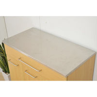 YAMAZEN　ステンレスダストボックス　3分別　14L　幅705×奥行357×高さ734mm　ナチュラル　（直送品）