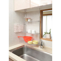 YAMAZEN シンク上突っ張りキッチンラック 幅46 (クロムメ TKRO-453* 1台