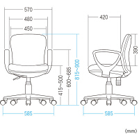 サンワサプライ　モールドウレタンチェア　肘付き　ブラック　SNC-022KBK　（直送品）