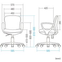 サンワサプライ　モールドウレタンチェア　肘付き　ブルー　SNC-022KBL　（直送品）