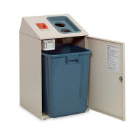 テラモト　屋内用ゴミ箱　ニートSTF　ペットボトルキャップ回収付　80L　（直送品）