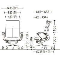 CZ85ZR FGA4 |オカムラ Duke（デューク） ハイバック ポリッシュフレーム レッドブラウン（布張り）（直送品）