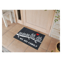 wash+dry薄型で丈夫な洗える玄関マット We are Family 50×75cm G023A 1枚 クリーンテックス・ジャパン（直送品）